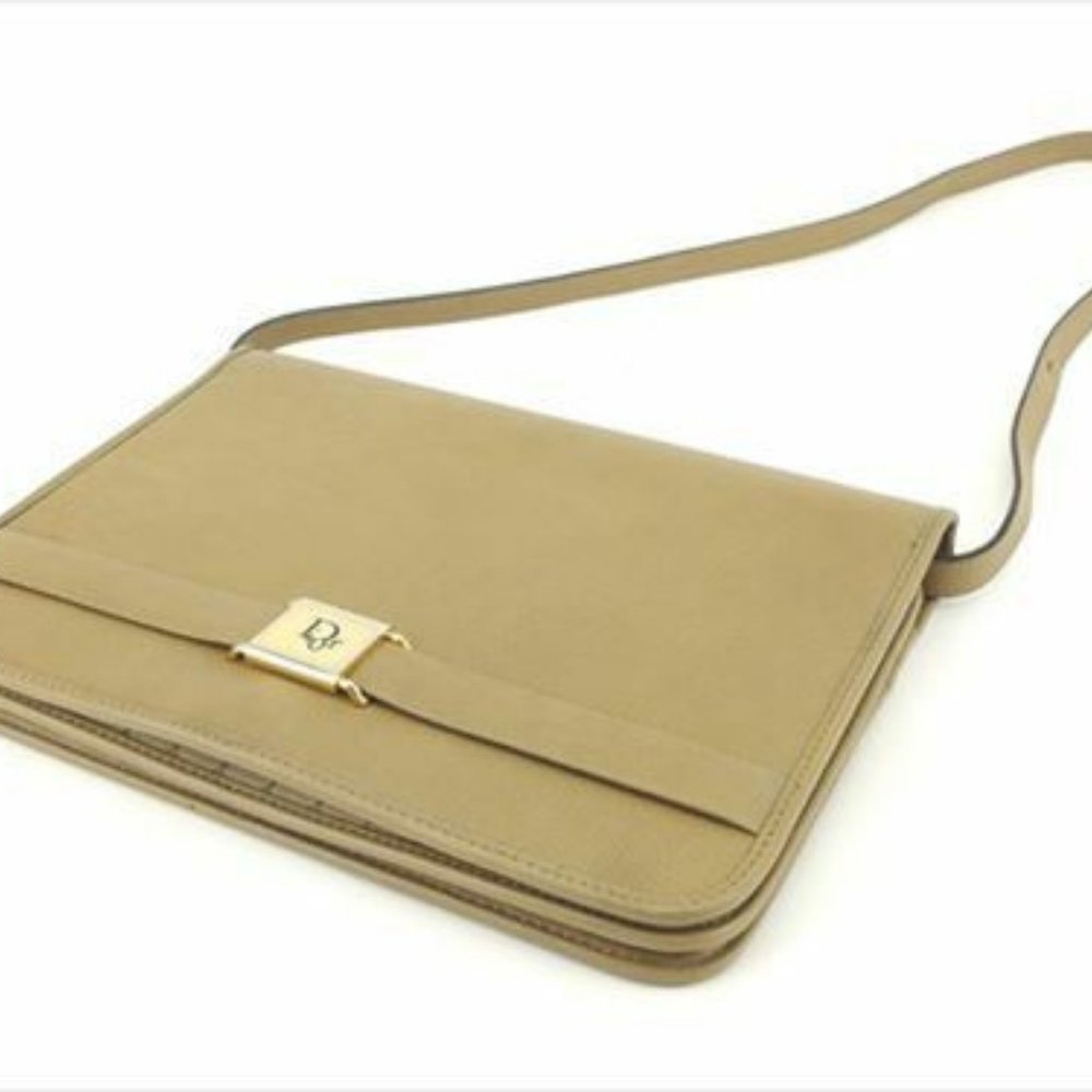 Dior Shoulder Bag Beige Gold Black Women Authentic secondhand - Picture 3 of 8